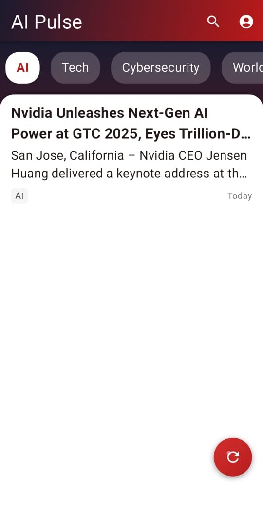 AI Pulse Home Screen