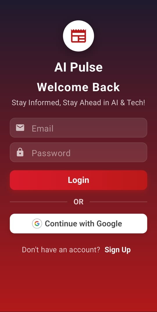 AI Pulse Login Screen